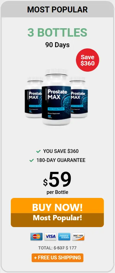 prostate max 3 bottles price